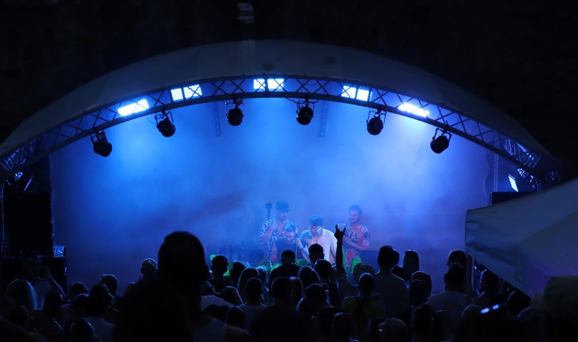 250 Gäste feiern in der Burgruine Löffelstelz zu elektronischen Klängen. Foto: privat