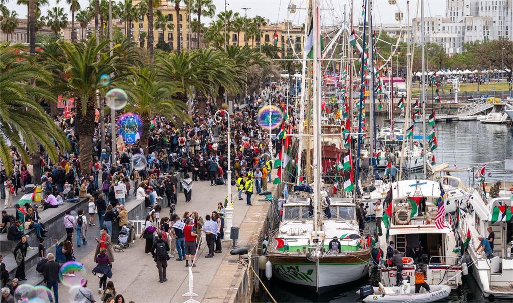 39 Boote der GSF-Flotte liefen in Barcelona aus. (Archivbild)