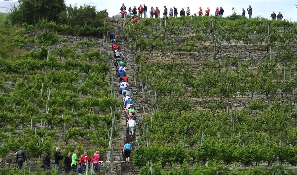 401 Stufen geht es beim Stäffele-Team-Lauf hinauf.