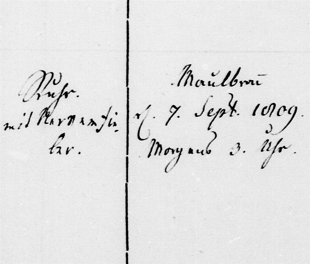 7. September 1809: In Maulbronn stirbt Caroline Schelling laut Pfarrer an „Ruhr mit Nervenfieber“. Foto: Becker