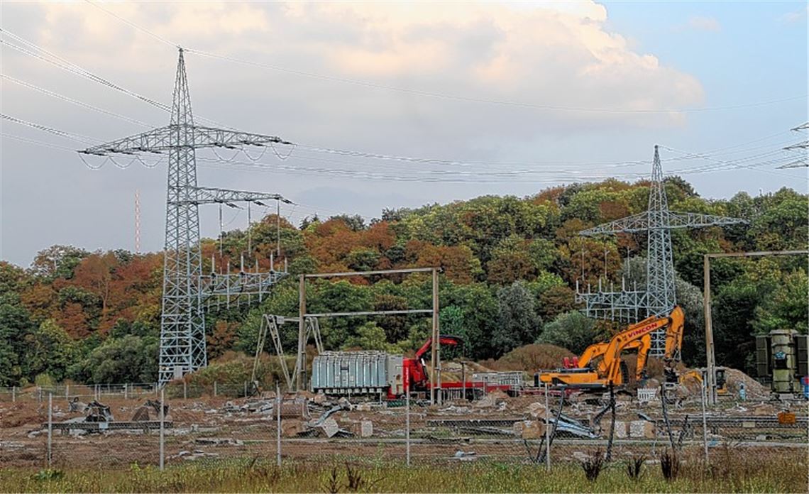 Umspannwerk Ende 2018 abgebaut