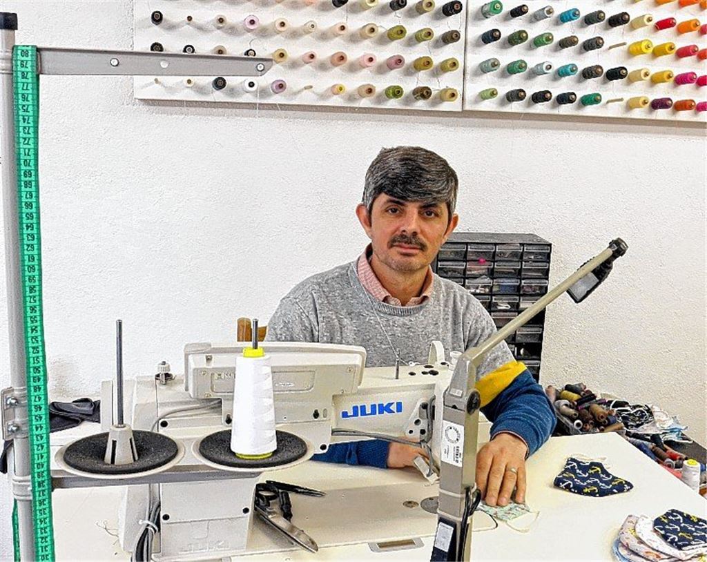 Syrer näht Masken „made in Germany“