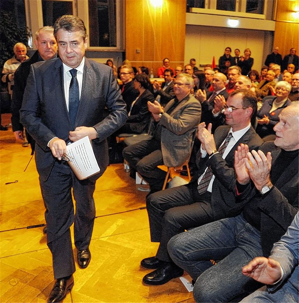 Abgang mit Applaus? Sigmar Gabriel beim Neujahrsempfang am 18. Januar im Uhlandbau.