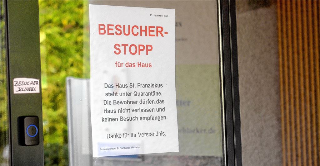 Abgeschottet: Wegen der Ansteckung mehrerer Bewohner und Pflegekräfte mit dem Corona-Virus ist der Publikumsverkehr im St. Franziskus bis auf weiteres auf ein Minimum reduziert.Stahlfeld