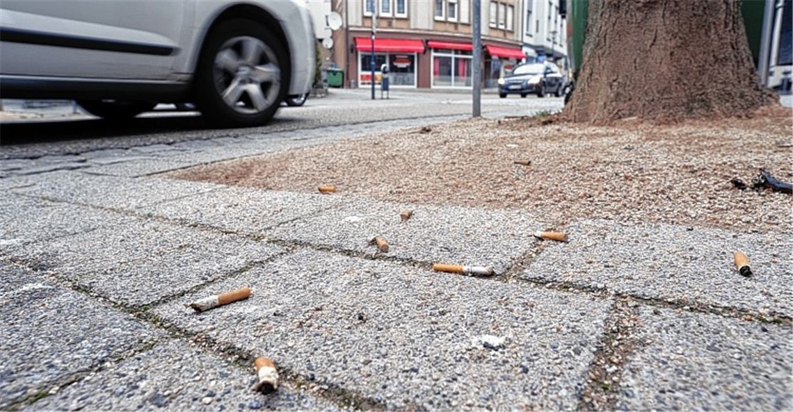 Müll-Kippen trüben das Stadtbild