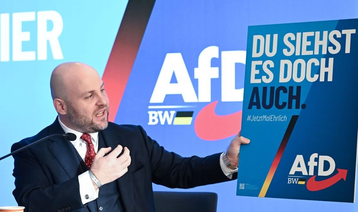 AfD-Spitzenkandidat Frohnmaier (Archivbild).