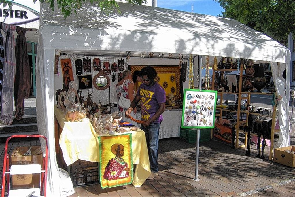 Afrikanisches Flair in der Stadtmitte.