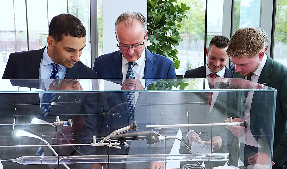 Ahmed Alattar (v.li.), Gunther Krichbaum, Marco Haney und Nico Gunzelmann. Foto: Weber