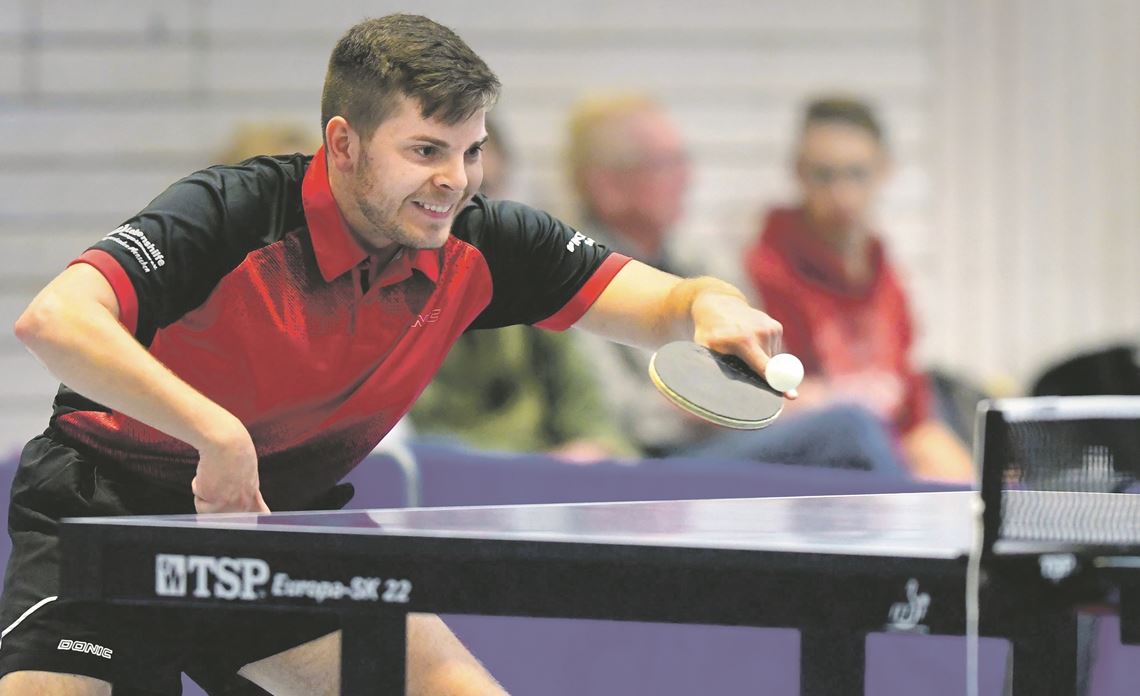 TTBW legt Termin für den Re-Start fest Aktuell geht nichts für Tischtennis-Spieler – hier Johannes Lehrer vom TSV Großglattbach. Das soll sich im März aber ändern. Archivfoto: Schüller