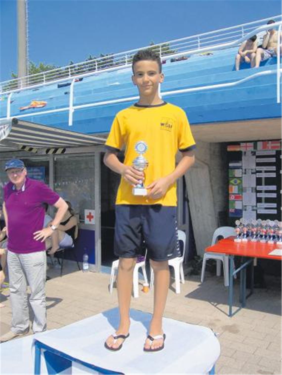 Alexander Bouhlel sammelt die meisten Medaillen für die Wasserfreunde Mühlacker. 
Foto: p