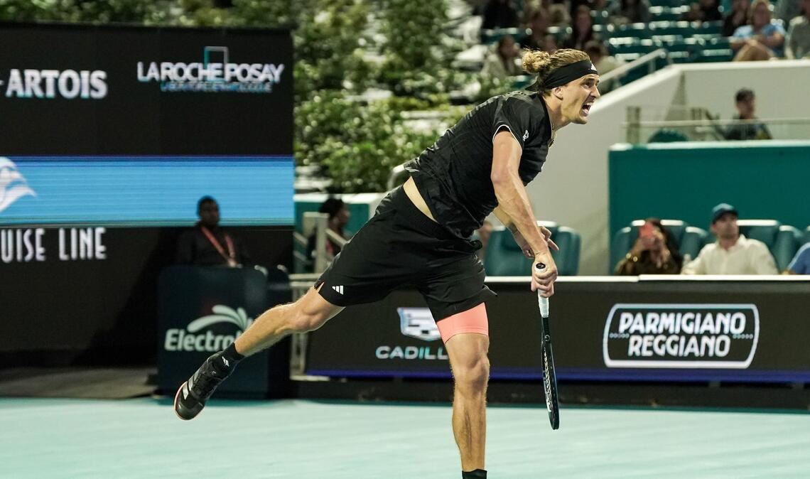 Alexander Zverev erreichte beim Turnier in Miami die dritte Runde.