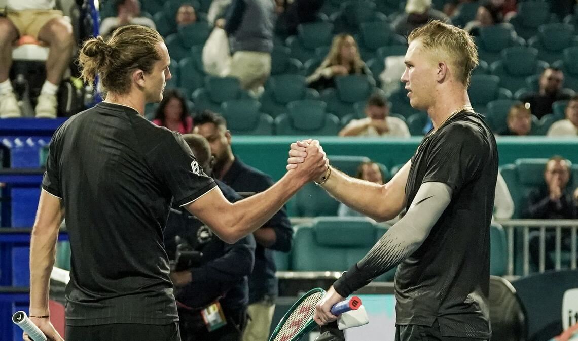 Alexander Zverev hatte bei seinem Auftaktsieg in Miami keine Probleme mit Gegner Martin Damm.