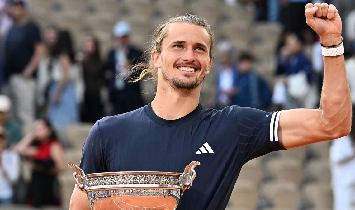 Alexander Zverev nach seinem Sieg bei den French Open.