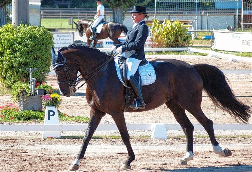 Alexandra Mumm-Gerweck (RC Bretten) holt in der S-Klasse einen Platz im Mittelfeld. 