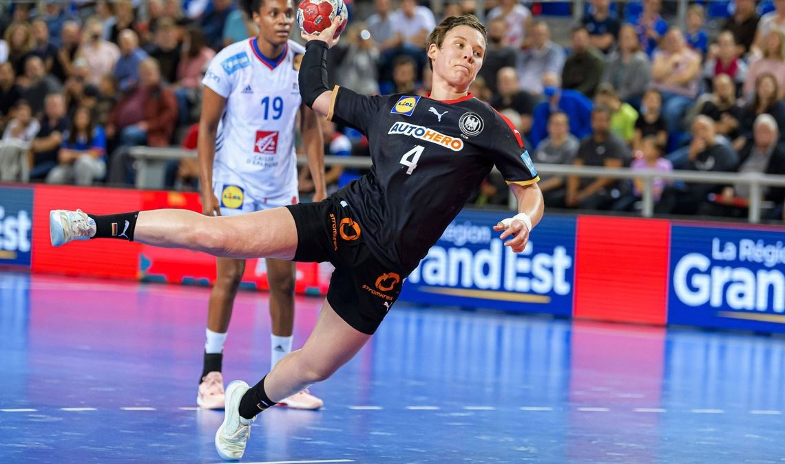 Alina Grijseels führt im deutschen Team Regie und hat auch ihre Qualitäten beim Torabschluss.