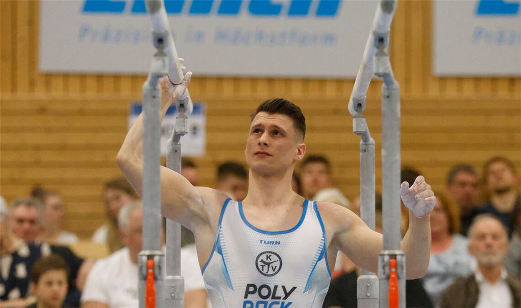 Als Barren-Weltmeister zurück in Straubenhardt: Lukas Dauser. Foto: KTV Straubenhardt