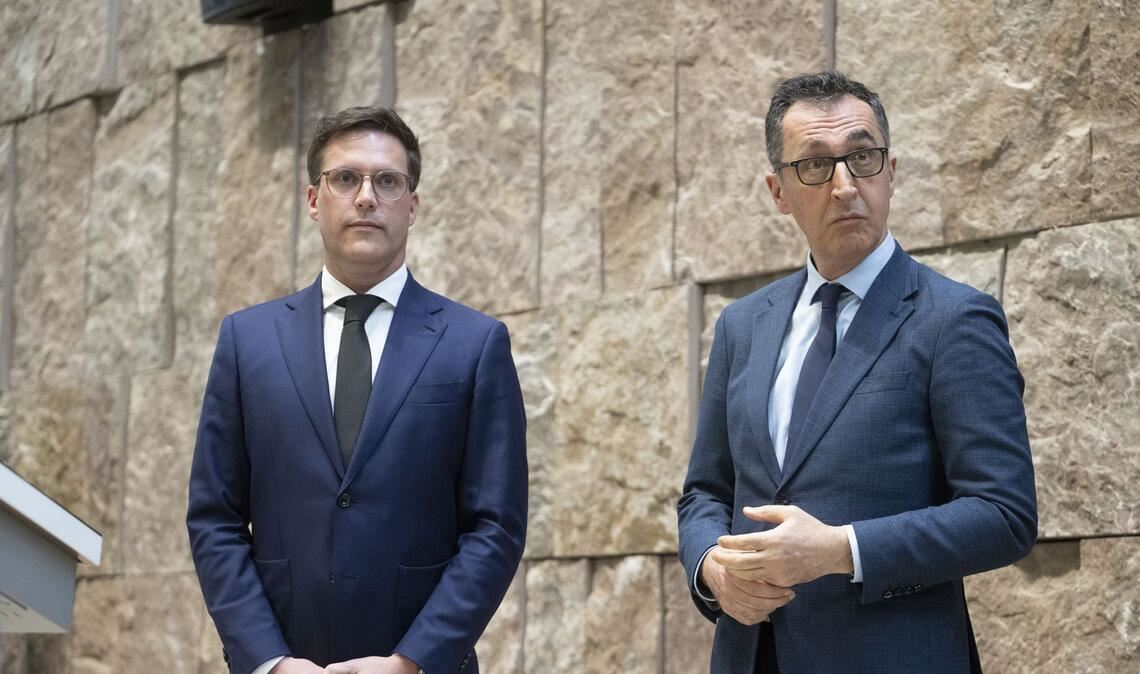 Am Dienstag herrschte noch Harmonie, dann verhakten sich die Gespräche von Manuel Hagel (CDU) und Cem Özdemir (Grüne) wieder.