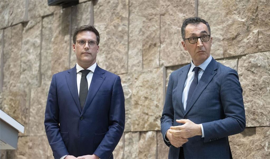 Am Dienstag herrschte noch Harmonie, dann verhakten sich die Gespräche von Manuel Hagel (CDU) und Cem Özdemir (Grüne) wieder.