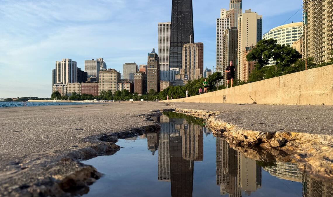 Am Lake Michigan bereitet sich die Nationalmannschaf nach der Ankunft in Amerika weiter auf die WM vor.
