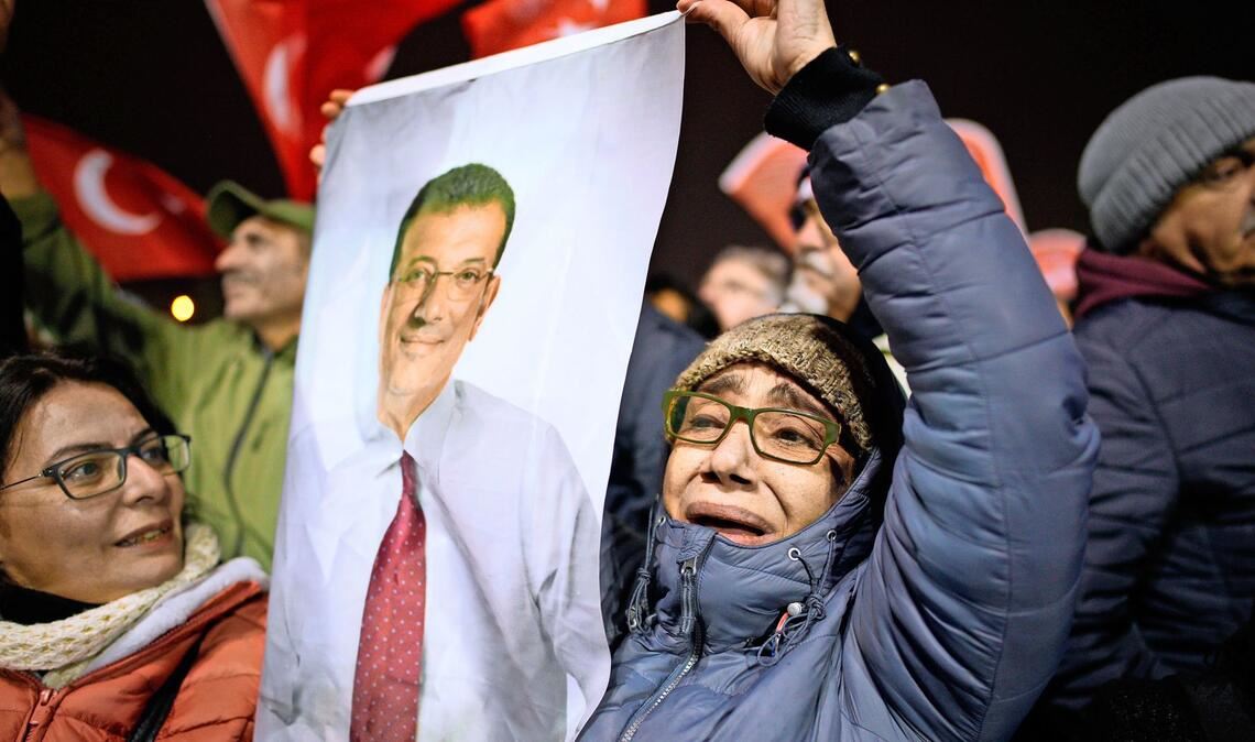 Am Mittwoch demonstrierten Anhänger Emre Imamoglus in Istanbul.