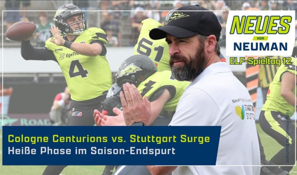 Am Samstag (9. August, 17 Uhr) trifft Stuttgart Surge auswärts auf die Cologne Centurions.