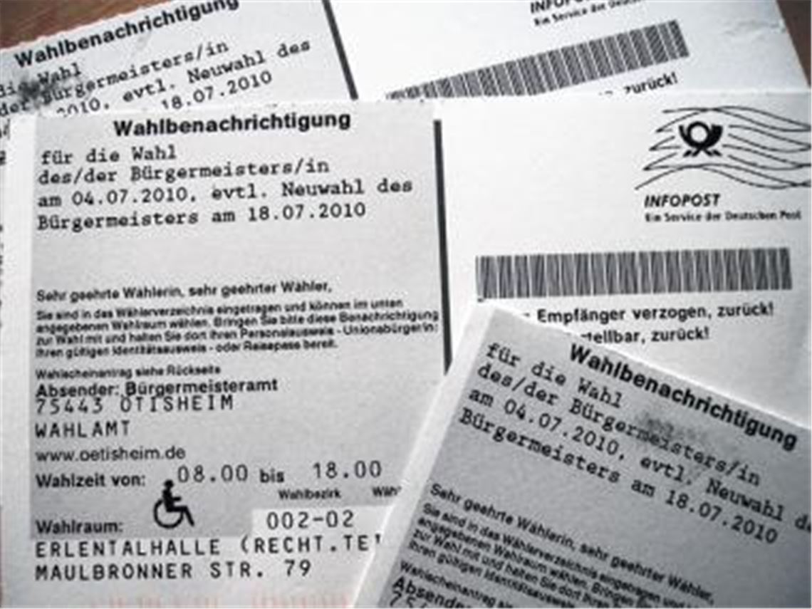 Am Sonntag wählen die Ötisheimer von 8 bis 18 Uhr ihren Bürgermeister.
Foto: Becker