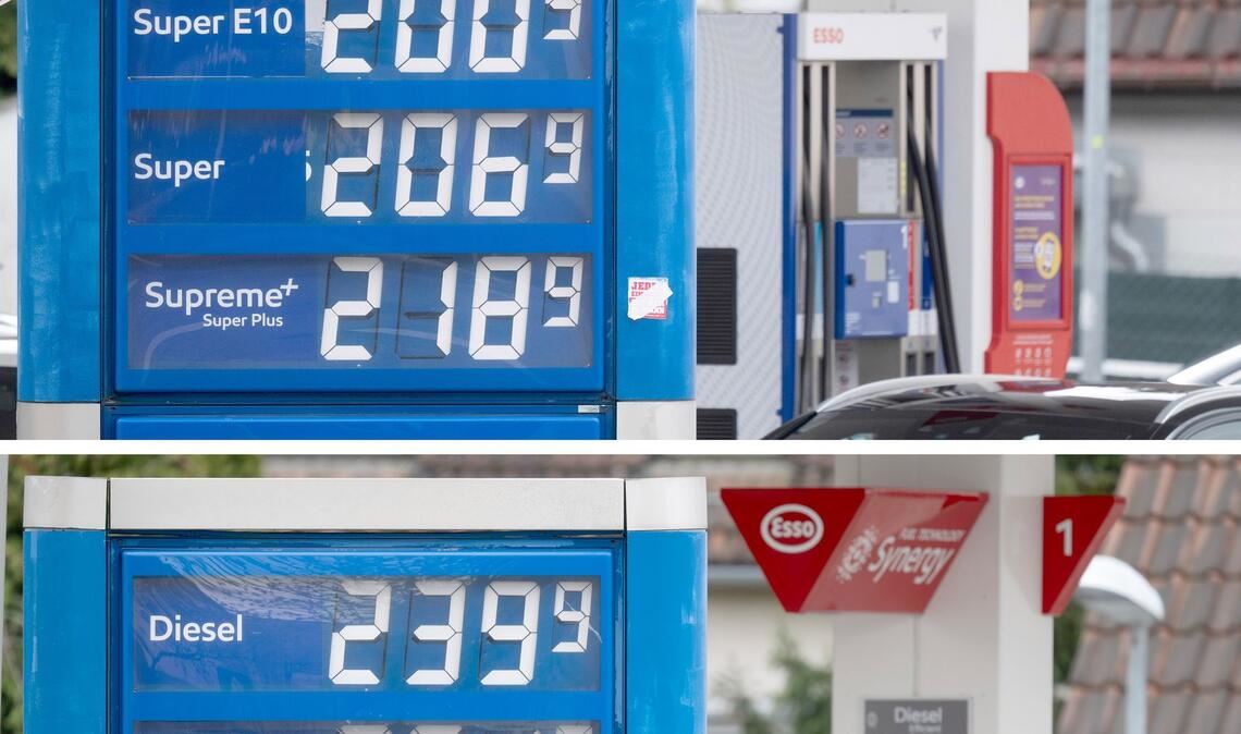 An dieser Tankstelle wurden die Preise mittags teils deutlich angehoben.