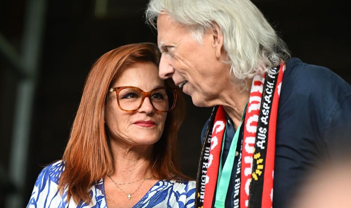 Andrea Berg und ihr Ehemann Uli Ferber haben eine enge Bindung zum Neu-Drittligisten (Archivbild).