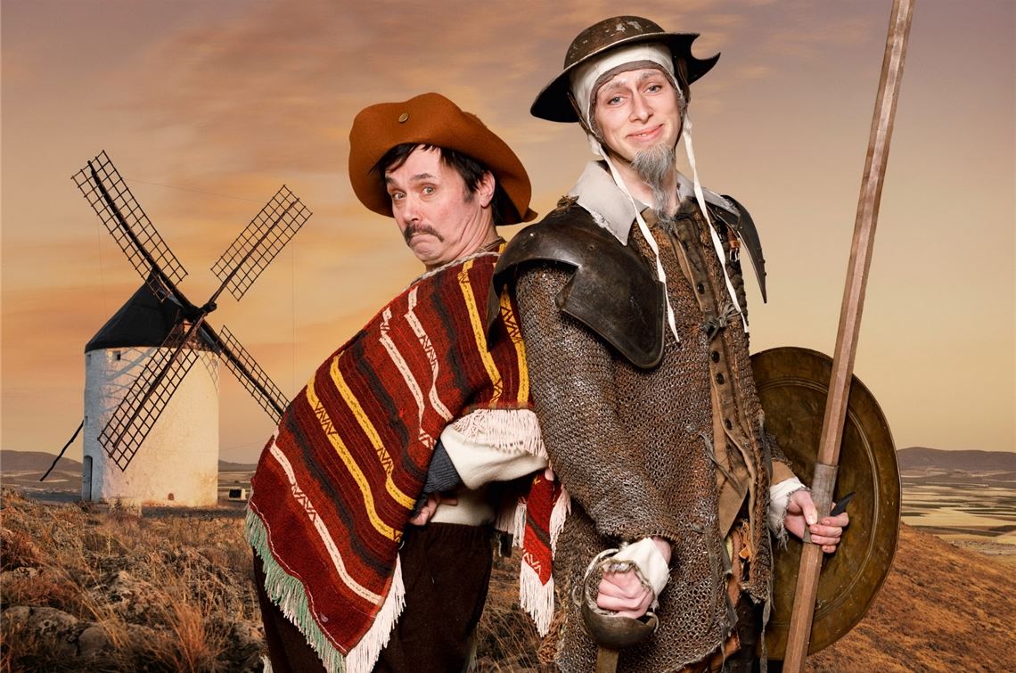 Andreas Erfurth (li.) und Laurenz Wiegand. Foto: Don Quijote – Neues Globe Theater © Philipp Plum