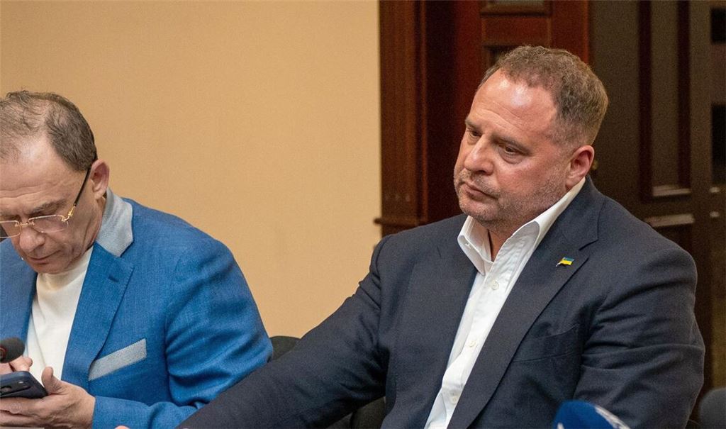 Andrij Jermak (r), früherer ukrainischer Präsidialamtschef (Archivbild).