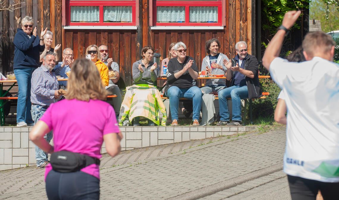 Anfeuern ist wichtig.