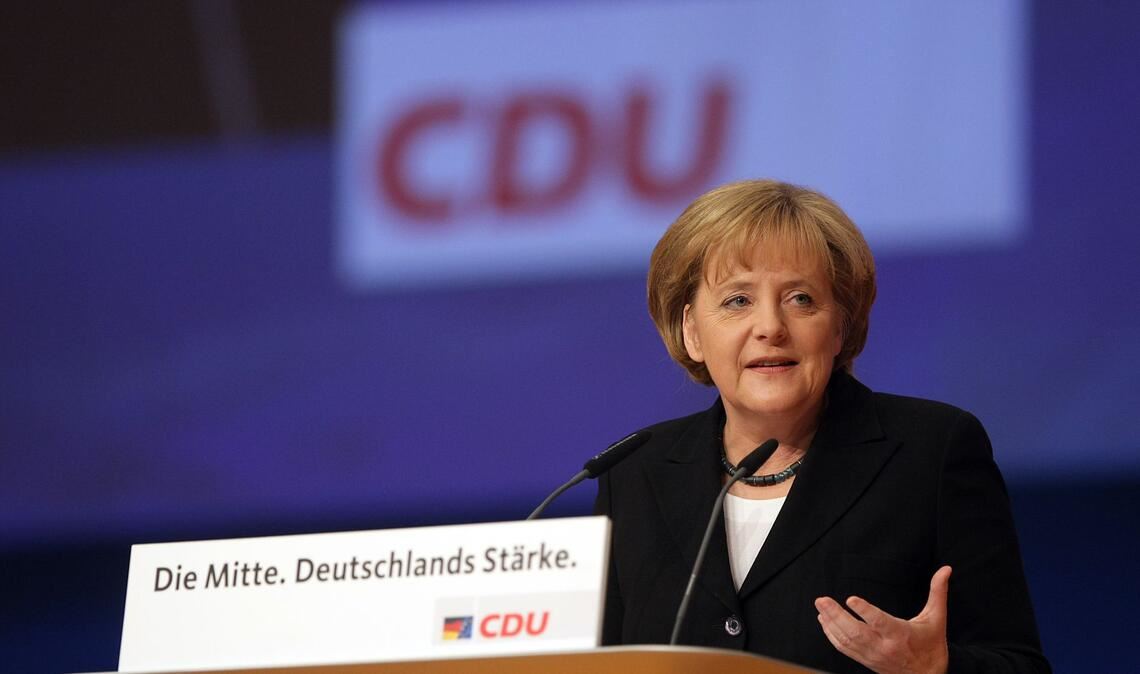 Angela Merkel als Kanzlerin beim CDU-Parteitag 2008 in Stuttgart. Eine Rede halten wird sie dieses Mal nicht.