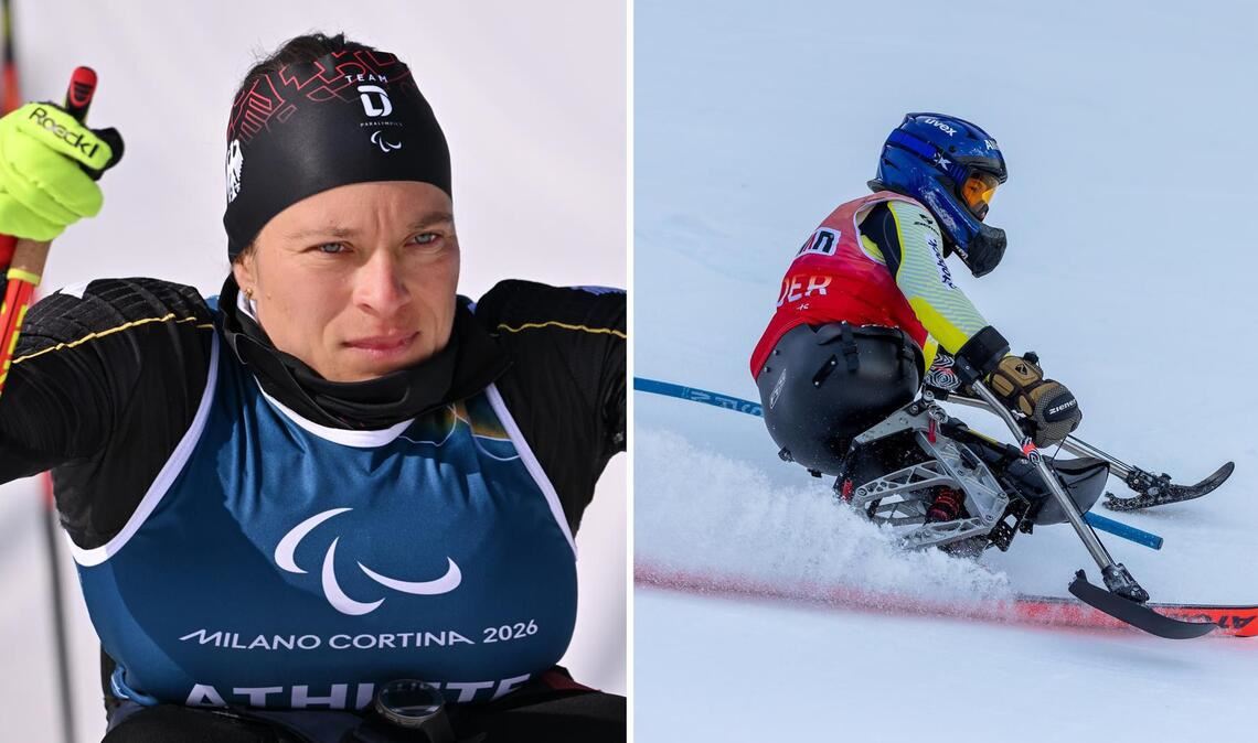 Anja Wicker (links) sichert sich bei den Paralympics Bronze im Biathlon, Anna-Lena Forster (rechts) holt  die erste deutsche Goldmedaille im Monoski.