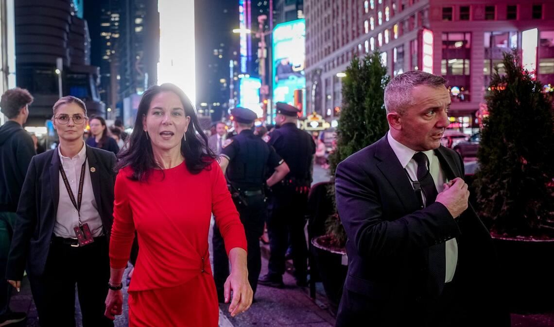 Annalena Baerbock, Präsidentin der Generalversammlung der Vereinten Nationen, am Times Square in New York (Archivbild).