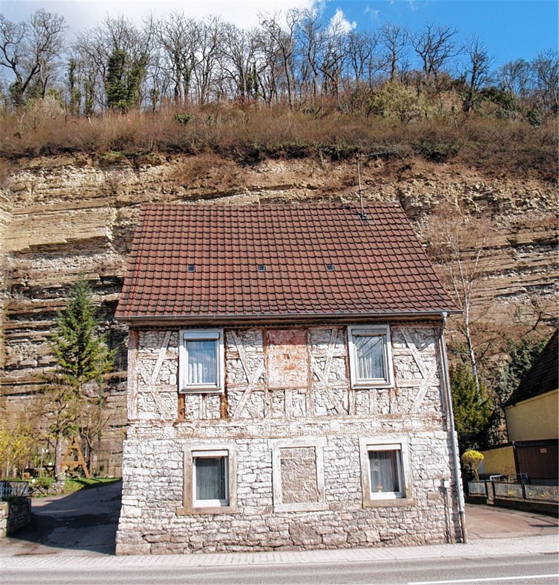 Anschauungsobjekt: An diesem Gebäude lässt sich ablesen, welche Technik die Bauherren einst an der Enzstraße verwendeten.