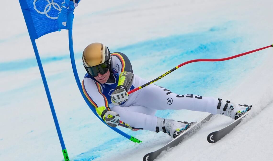 Anton Grammel bei seiner olympischen Premiere im Super-G. Im Riesenslalom will er besser abschneiden.