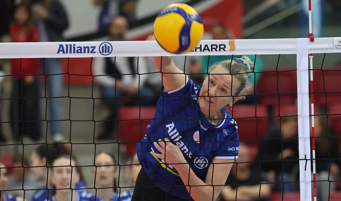 Antonia Stautz hat zwei Jahre lang für Allianz MTV Stuttgart gespielt – nun will sie sich mit dem Meistertitel verabschieden.