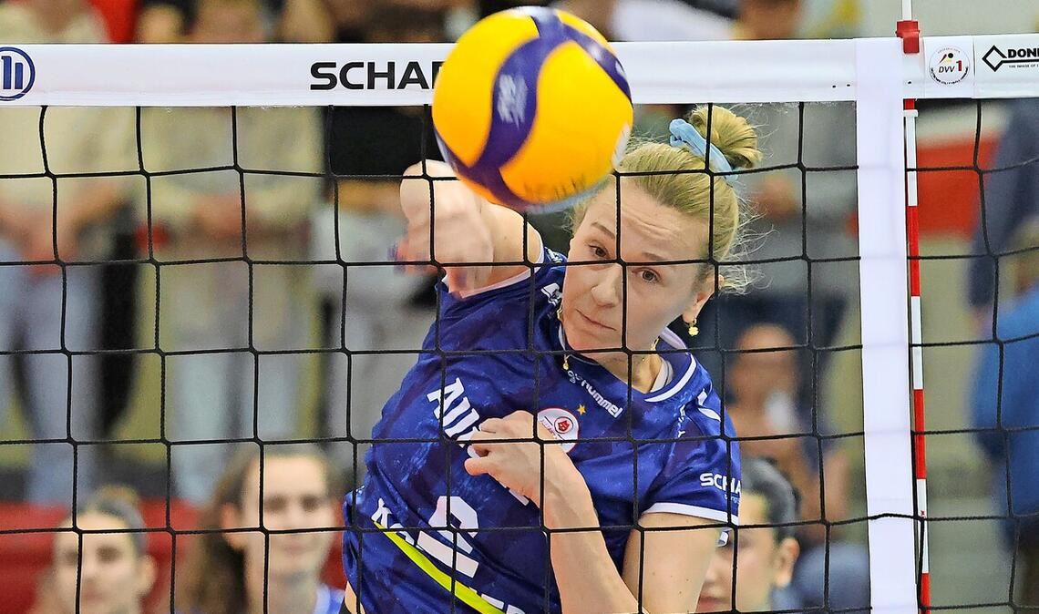 Antonia Stautz hat zwei Jahre lang für Allianz MTV Stuttgart gespielt – nun will sie sich mit dem Meistertitel verabschieden.