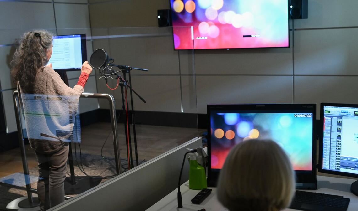 Arbeit im Synchronstudio. (Archivbild)