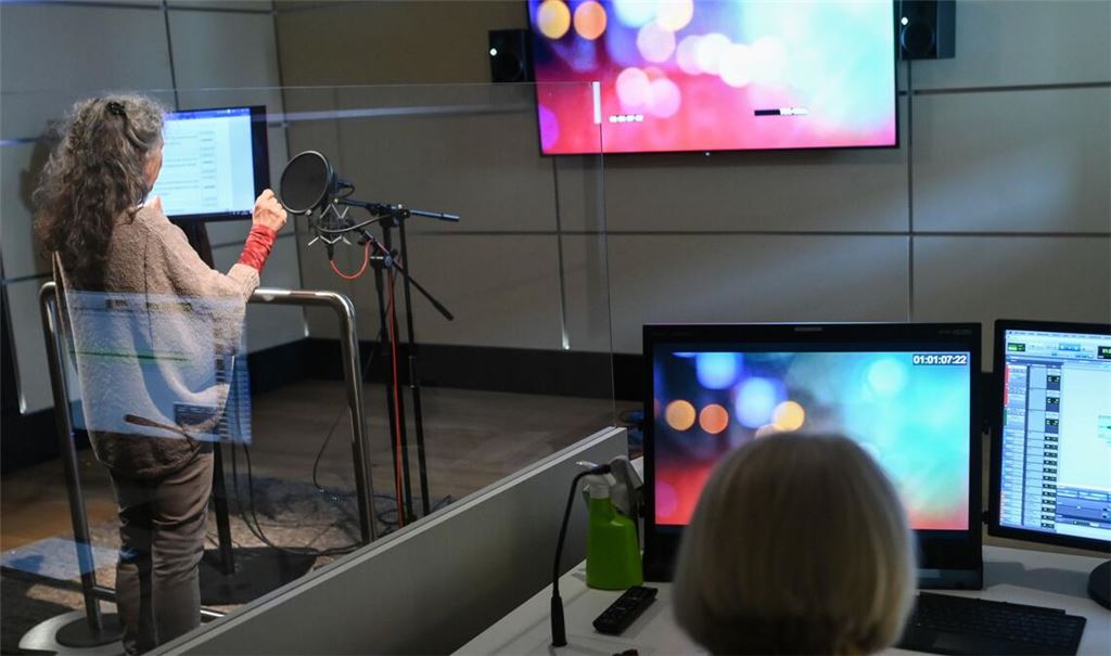 Arbeit im Synchronstudio. (Archivbild)