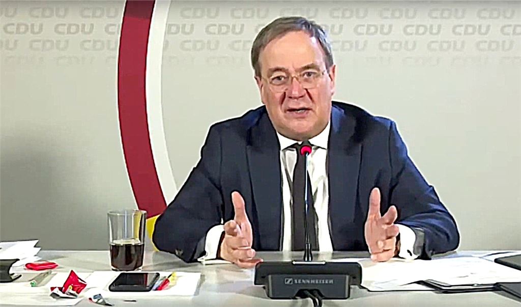 Armin Laschet unterstützt die CDU-Kandidaten aus dem Raum Nordschwarzwald im Wahlkampf-Endspurt. Screenshot: Kruse