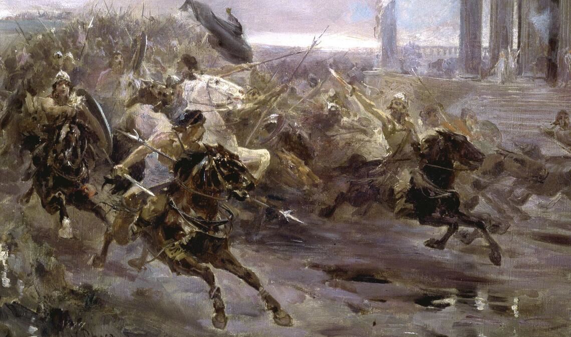 „Attila, König der Hunnen“, Gemälde von Ulpiano Checa, 1887.