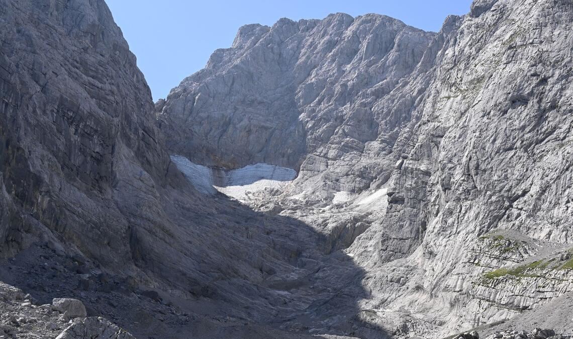 Auch der Blaueisgletscher hat den Prognosen nach nur noch wenige Jahre.