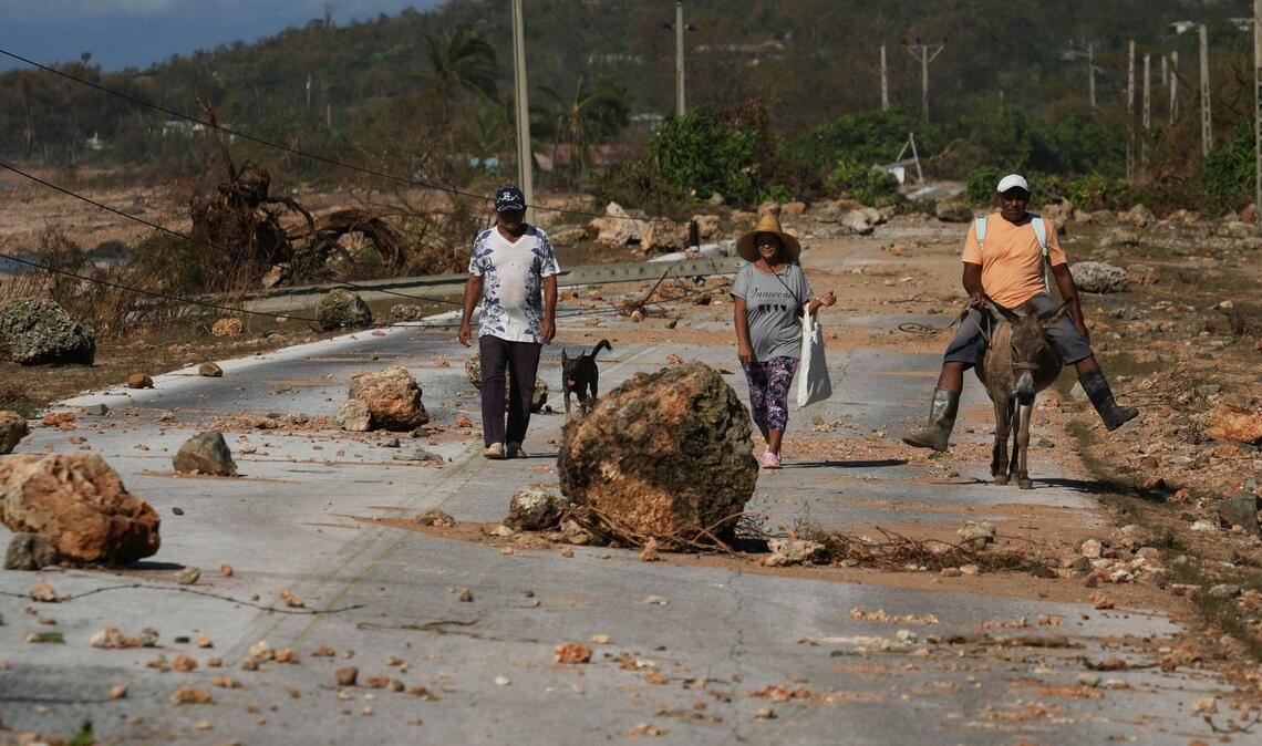 Auch in Kuba hat der Sturm viele Straßen unpassierbar gemacht.