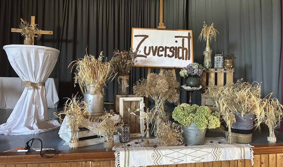 Auch in der Dekoration wird das Thema Zuversicht aufgegriffen. Foto: privat