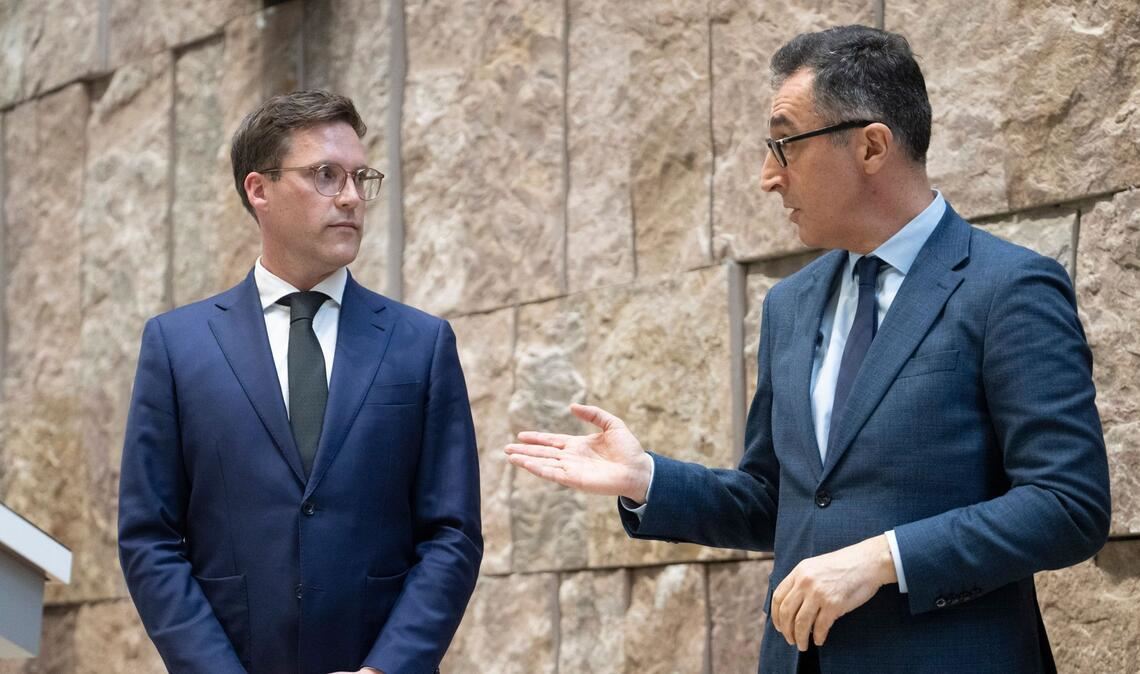 Auch so eine Frage: Auf welche Musik könnten sich Manuel Hagel (CDU, links) und Cem Özdemir (Grüne) eigentlich einigen?