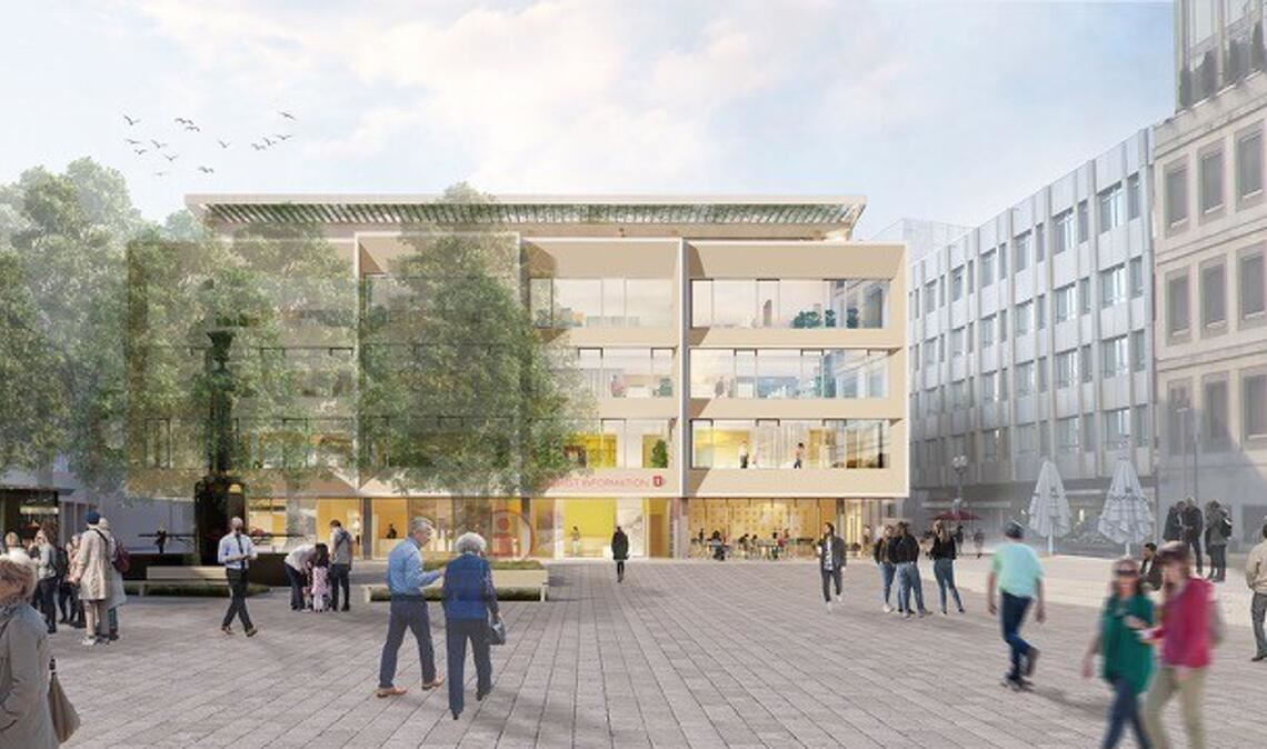 Auch über das Haus des Tourismus, umgebaut von asp Architekten aus Stuttgart, wird das Architekturquartett sprechen, bei dem Hans-Jürgen-Breuning stets drei Gäste empfängt.
