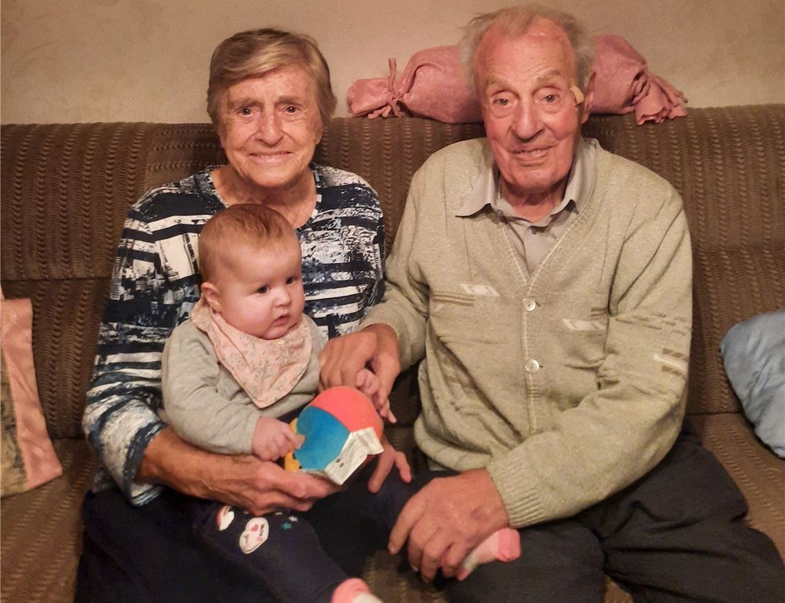 Auf Urenkelin Laila ist das Ehepaar Söhnle besonders stolz.privat