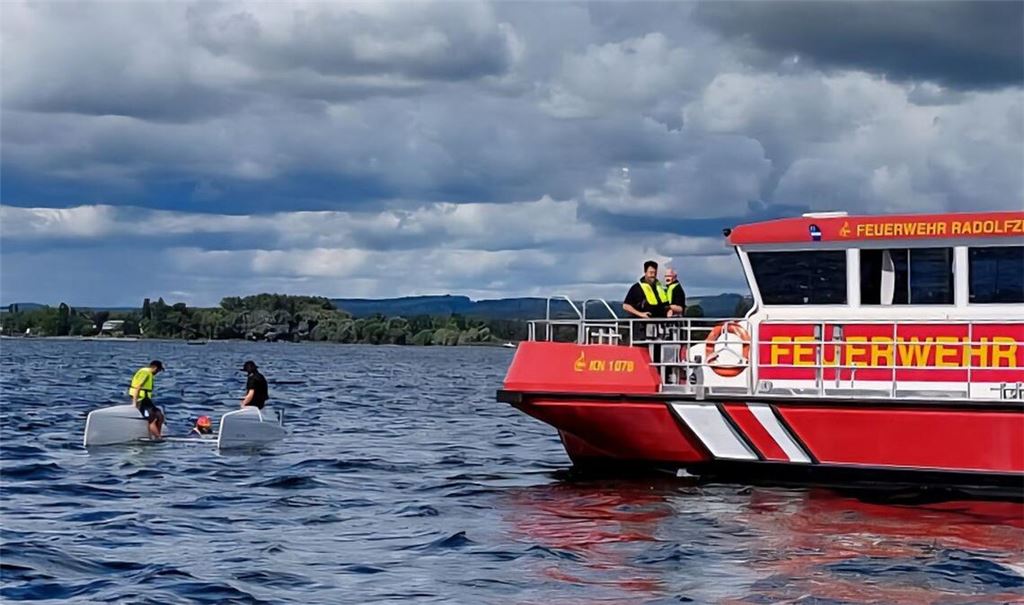 Auf dem Untersee bei Radolfzell ist ein Boot gekentert.