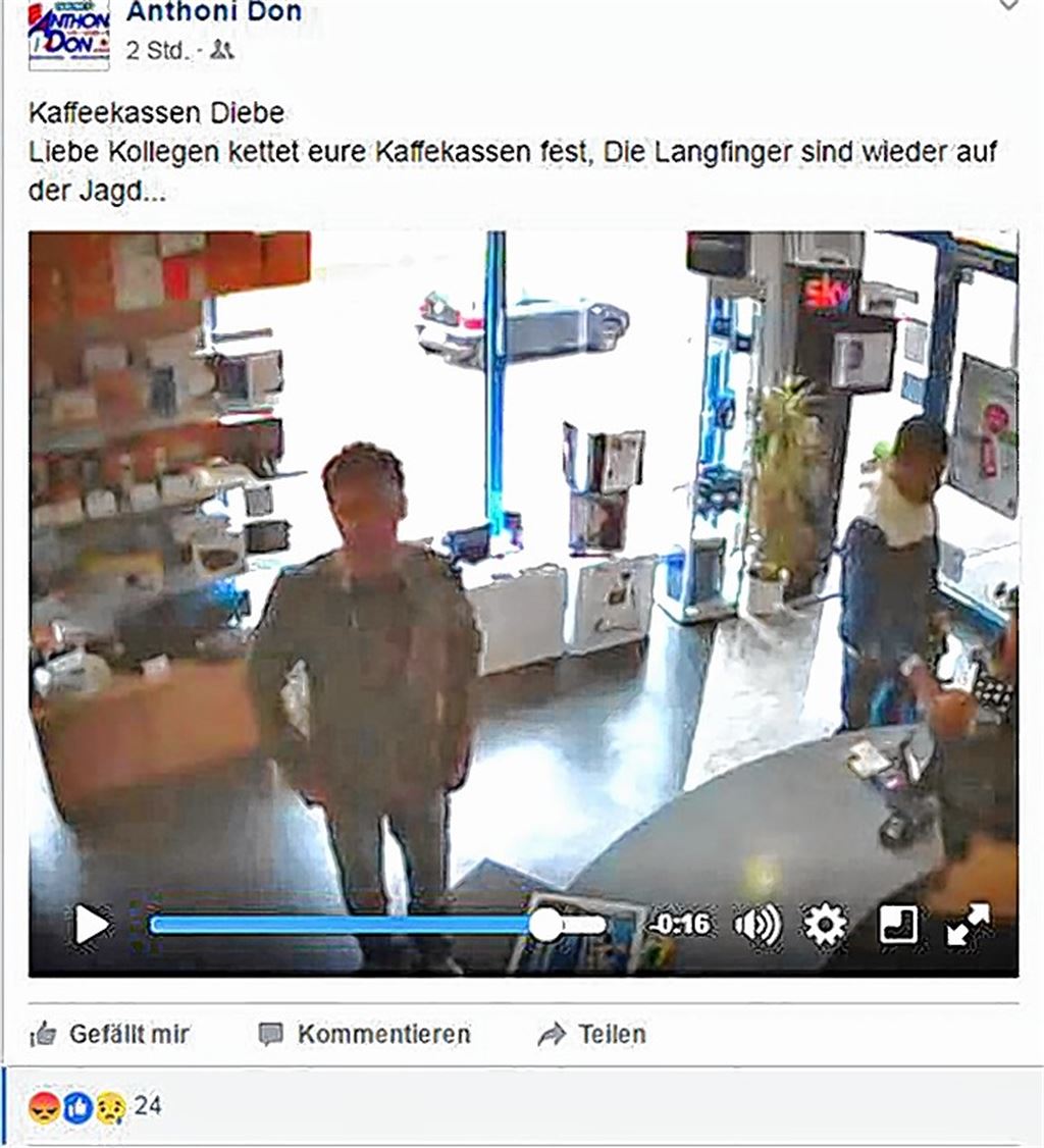 „Doofe“ Diebe lassen sich filmen